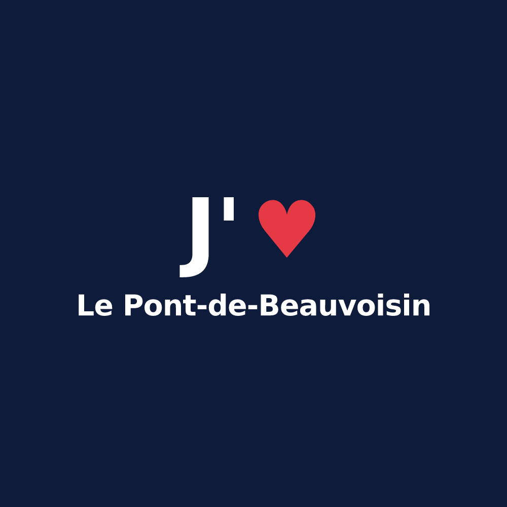 T-shirt personnalisé Le Pont-de-Beauvoisin — design J'aime Le Pont-de-Beauvoisin