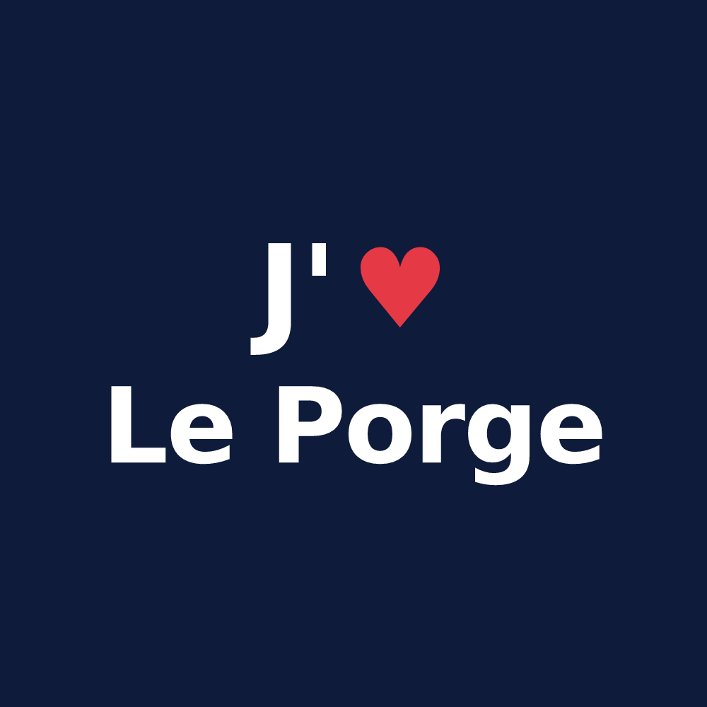 T-shirt personnalisé Le Porge — design J'aime Le Porge