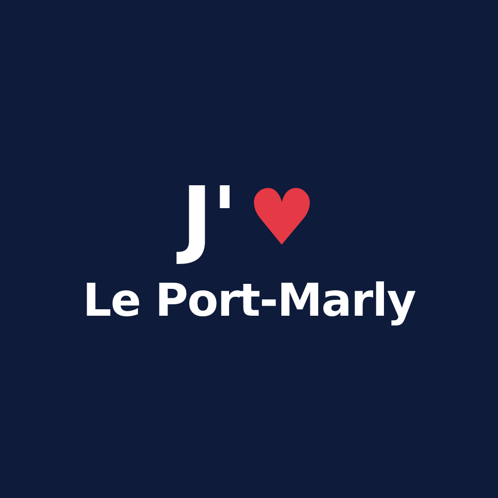 T-shirt personnalisé Le Port-Marly — design J'aime Le Port-Marly