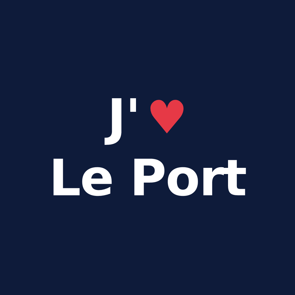 T-shirt personnalisé Le Port — design J'aime Le Port