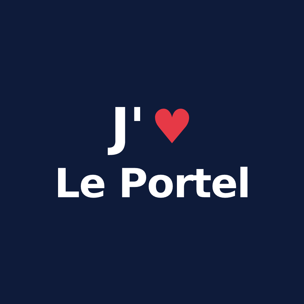 T-shirt personnalisé Le Portel — design « J'aime Le Portel » imprimé sur le t-shirt