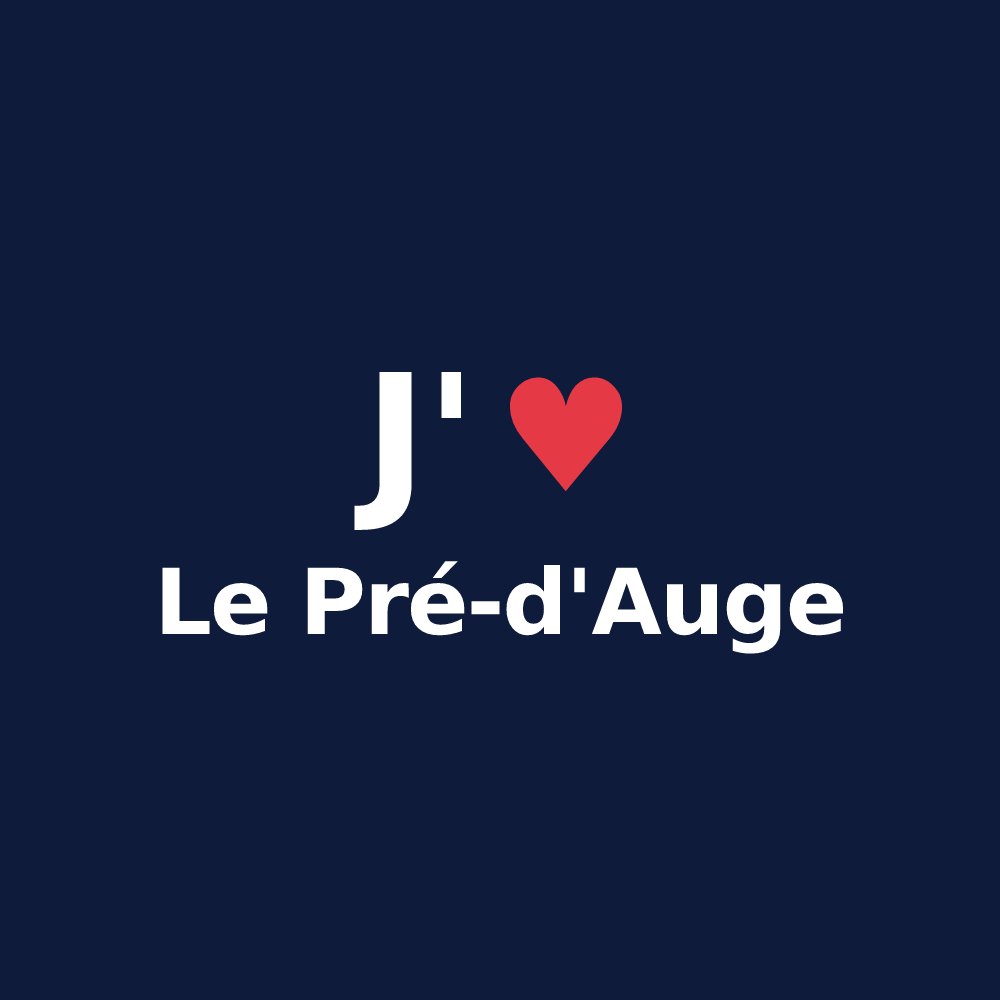 T-shirt personnalisé Le Pré-d'Auge — design J'aime Le Pré-d'Auge