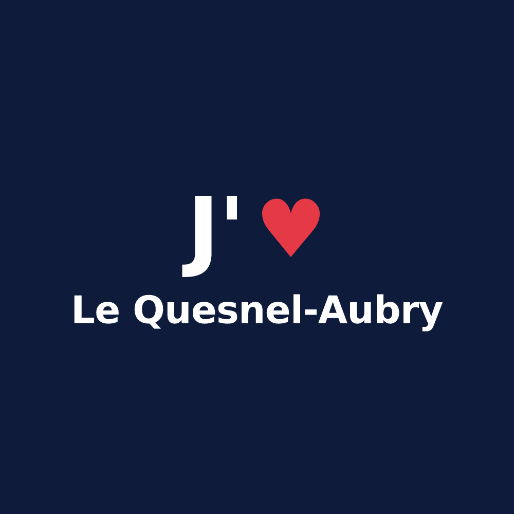 T-shirt personnalisé Le Quesnel-Aubry — design J'aime Le Quesnel-Aubry