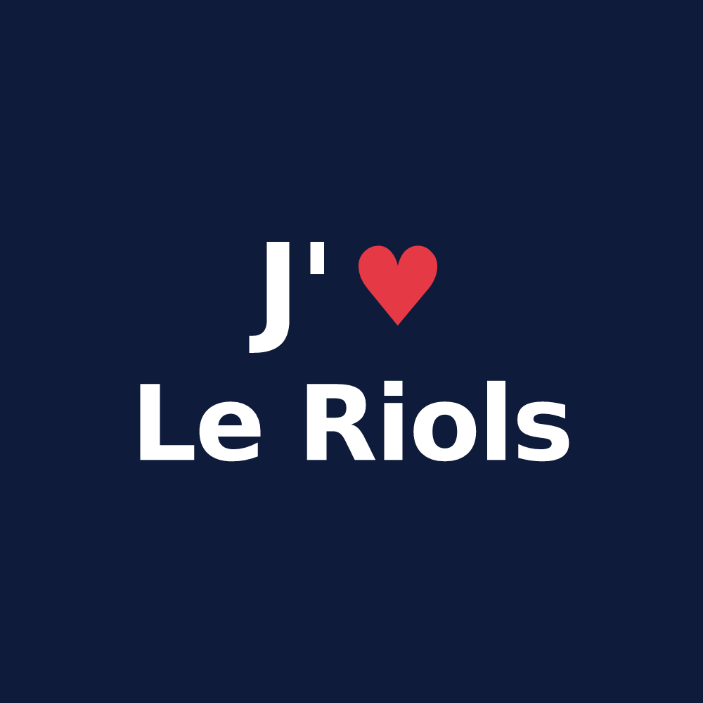 T-shirt personnalisé Le Riols — design J'aime Le Riols