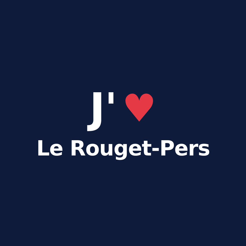 T-shirt personnalisé Le Rouget-Pers — design J'aime Le Rouget-Pers