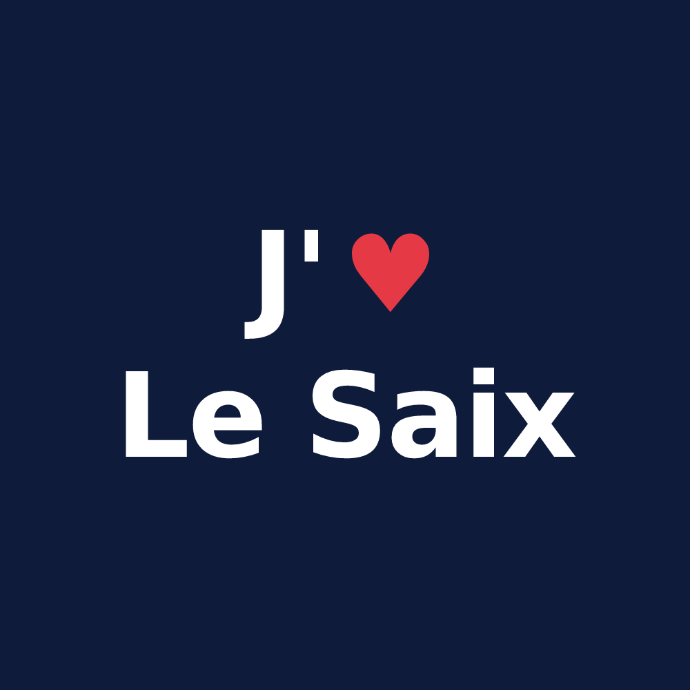 T-shirt personnalisé Le Saix — design J'aime Le Saix