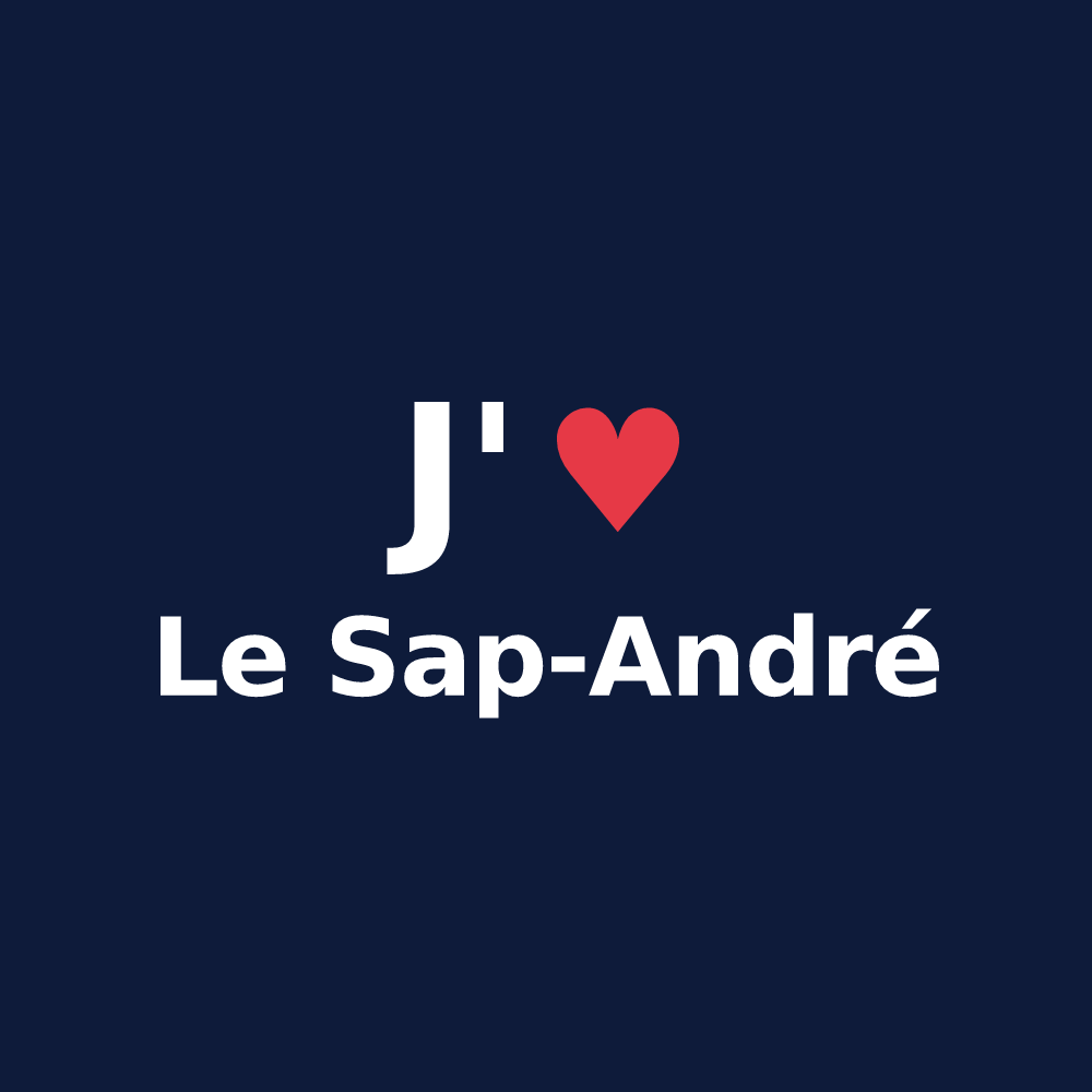 T-shirt personnalisé Le Sap-André — design J'aime Le Sap-André
