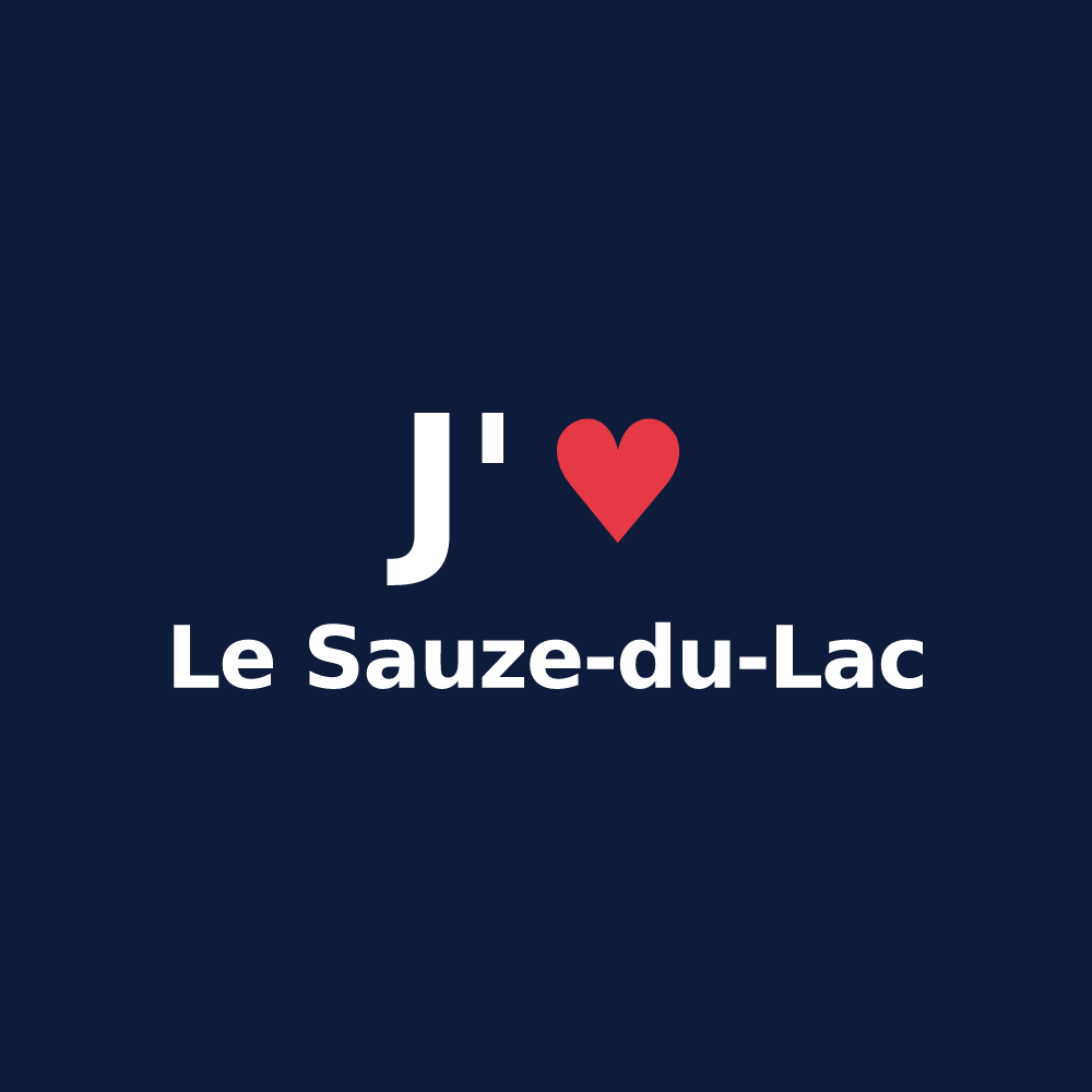 T-shirt personnalisé Le Sauze-du-Lac — design J'aime Le Sauze-du-Lac