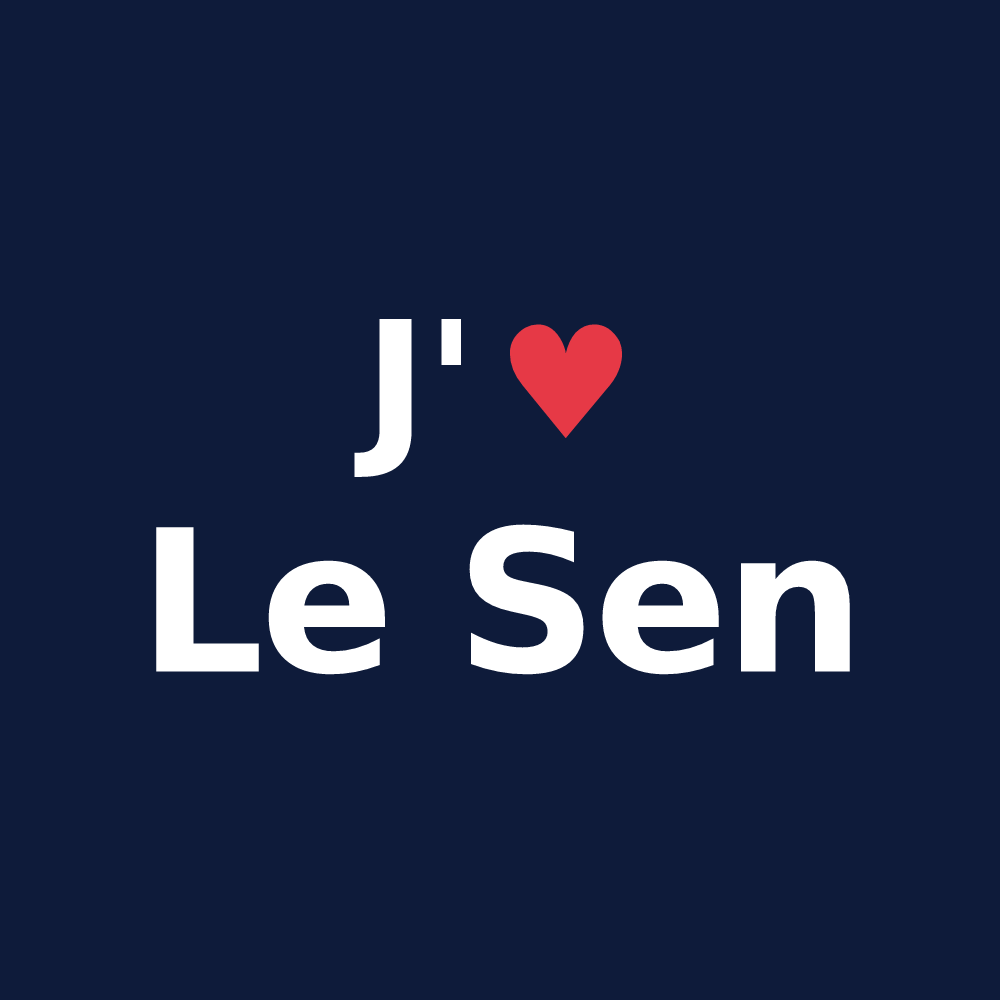 T-shirt personnalisé Le Sen — design J'aime Le Sen