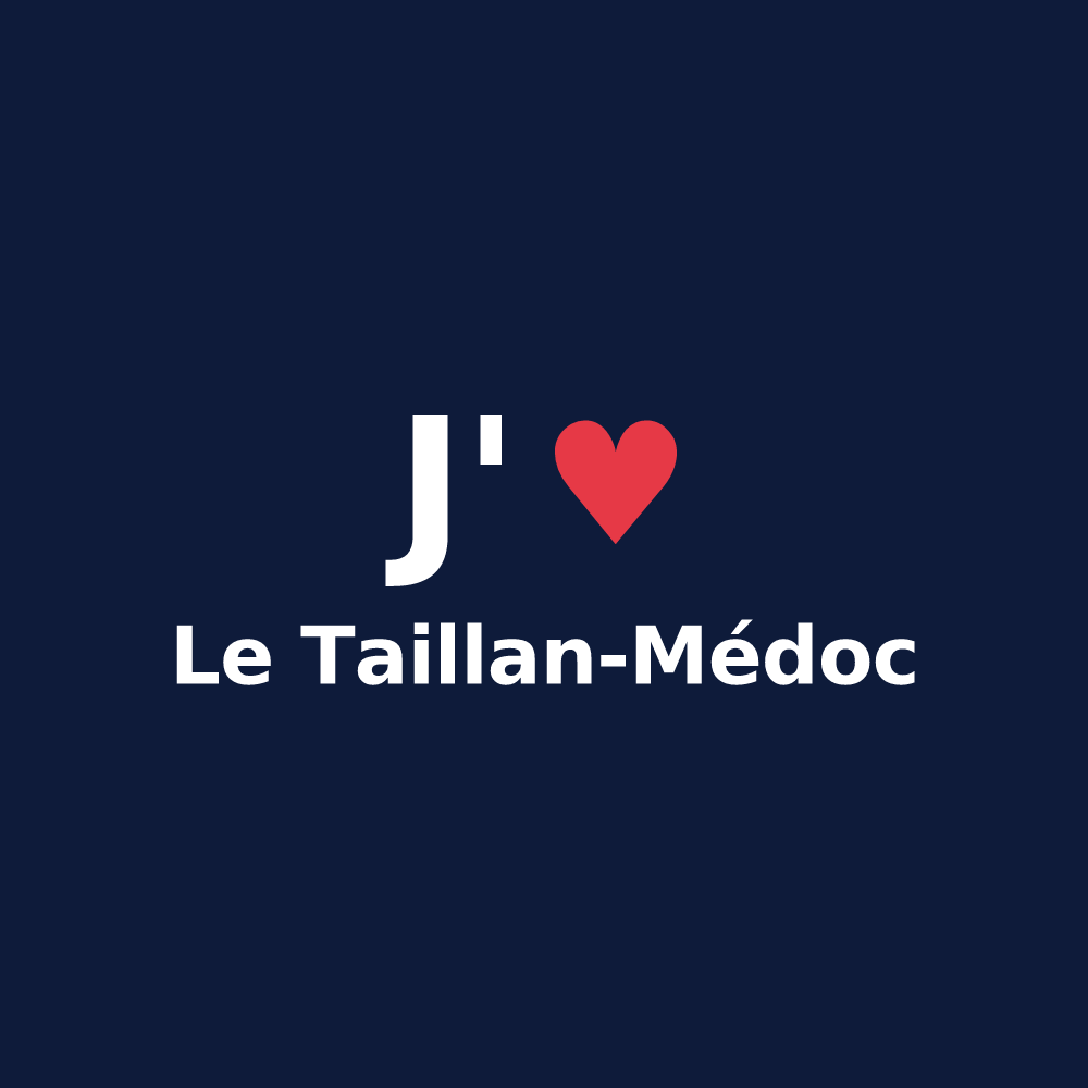 T-shirt personnalisé Le Taillan-Médoc — design J'aime Le Taillan-Médoc