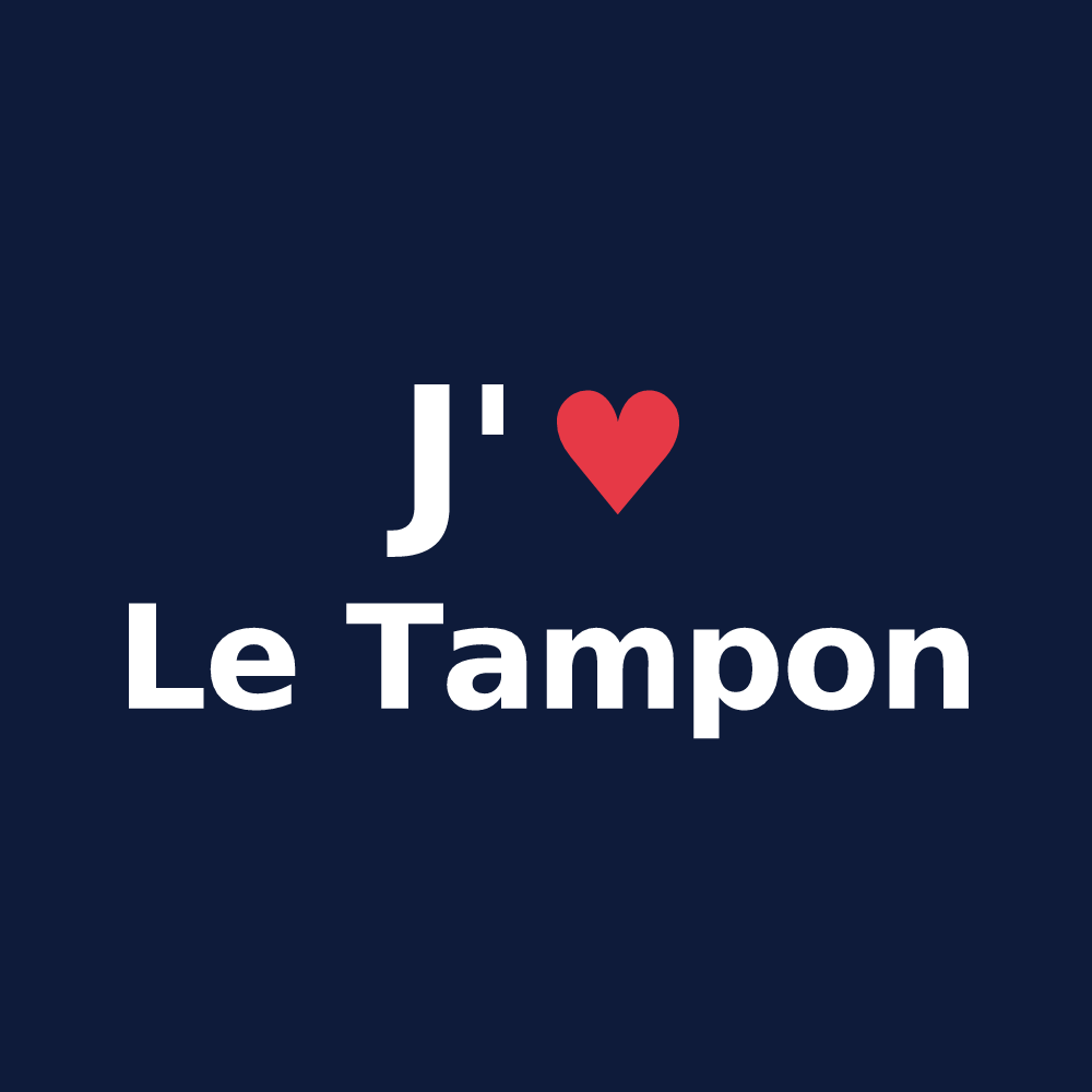 T-shirt personnalisé Le Tampon — design J'aime Le Tampon