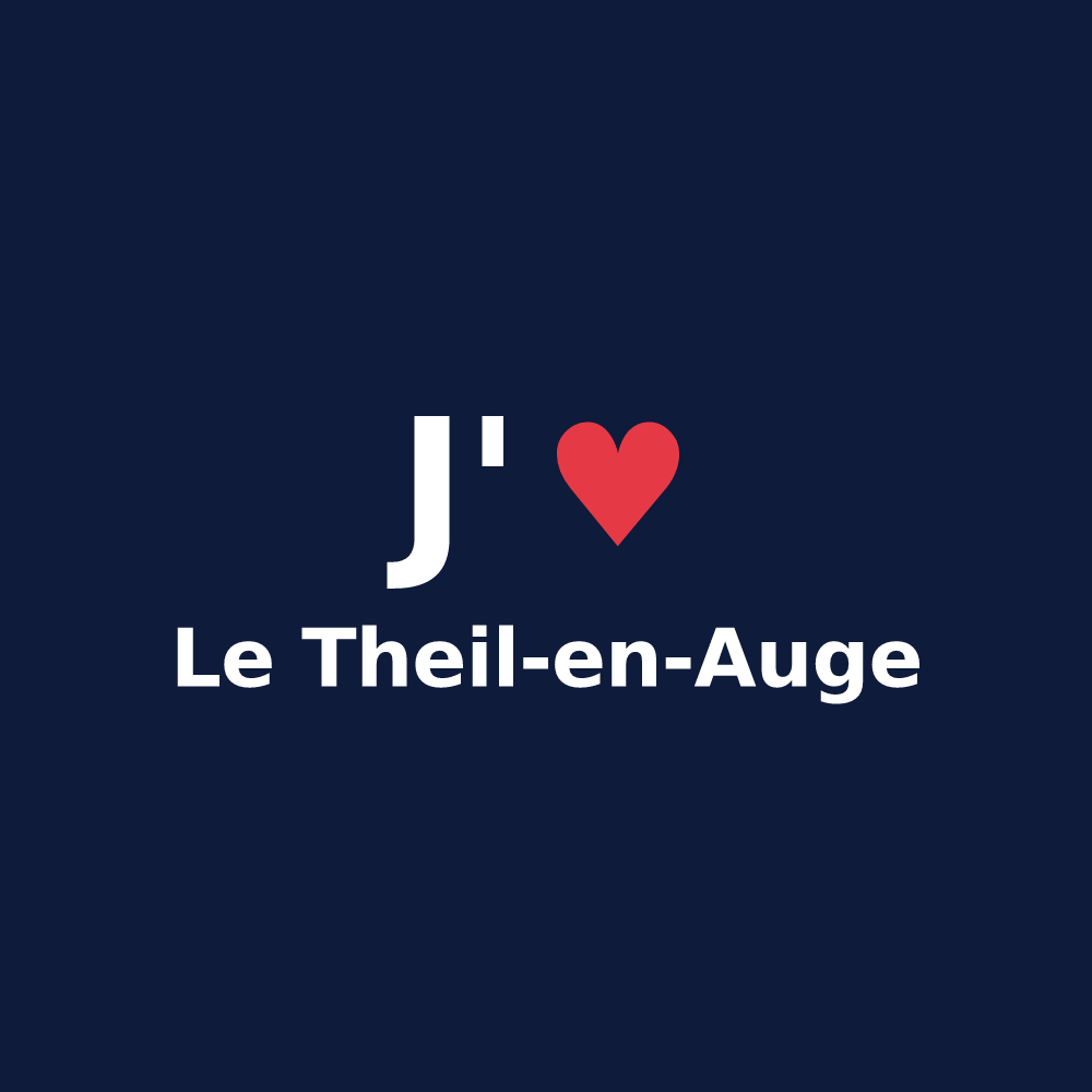 T-shirt personnalisé Le Theil-en-Auge — design J'aime Le Theil-en-Auge