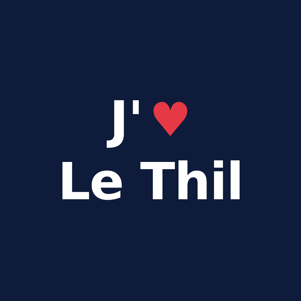 T-shirt personnalisé Le Thil — design J'aime Le Thil