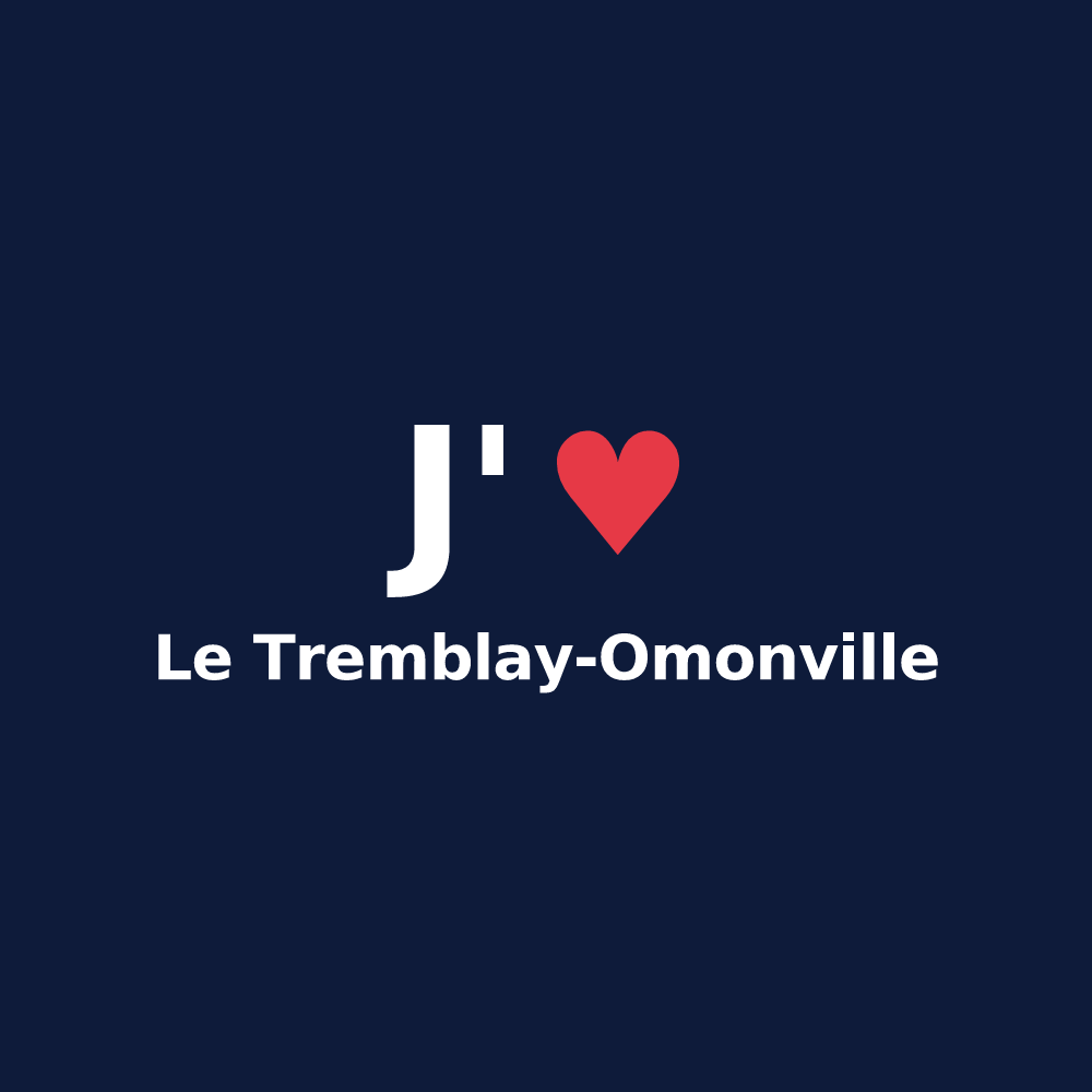 T-shirt personnalisé Le Tremblay-Omonville — design J'aime Le Tremblay-Omonville