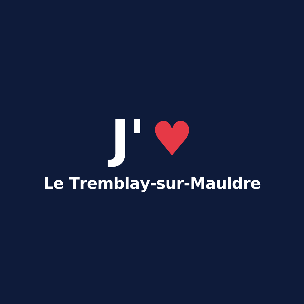 T-shirt personnalisé Le Tremblay-sur-Mauldre — design J'aime Le Tremblay-sur-Mauldre
