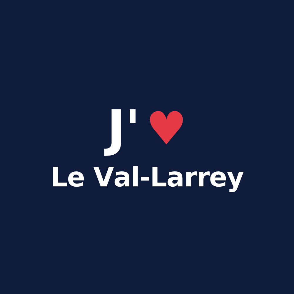 T-shirt personnalisé Le Val-Larrey — design J'aime Le Val-Larrey
