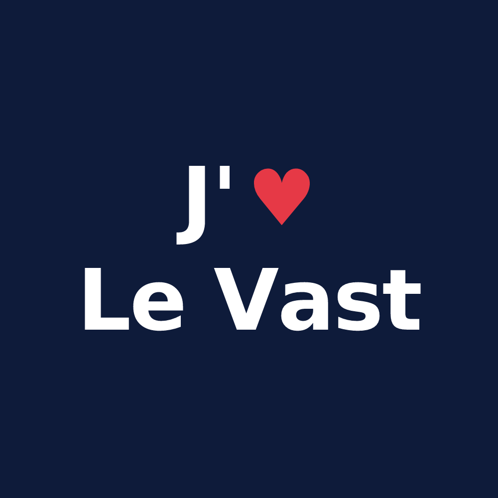 T-shirt personnalisé Le Vast — design J'aime Le Vast
