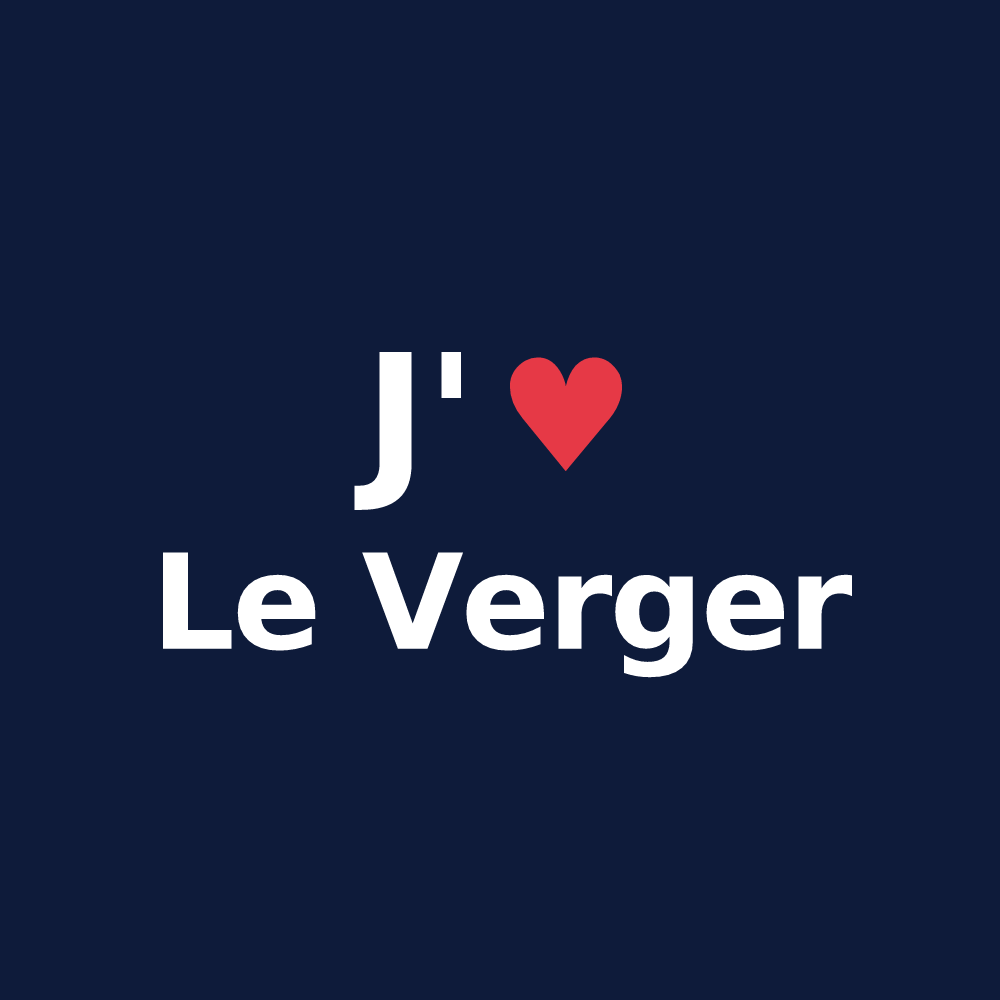 T-shirt personnalisé Le Verger — design J'aime Le Verger