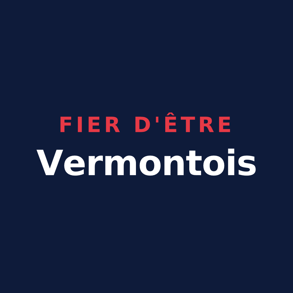 T-shirt « Fier d'être Vermontois » — design pour Le Vermont