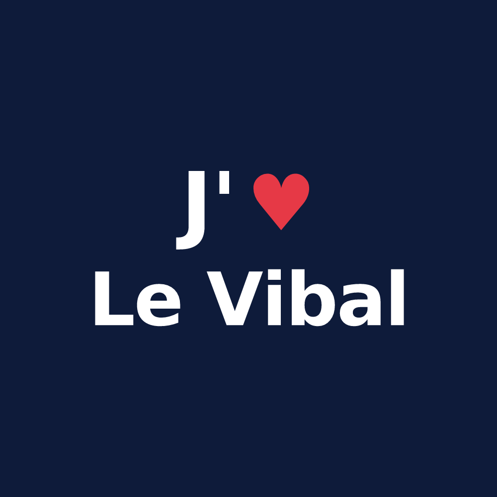 T-shirt personnalisé Le Vibal — design J'aime Le Vibal