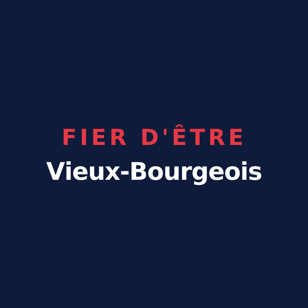 T-shirt « Fier d'être Vieux-Bourgeois » — design pour Le Vieux-Bourg