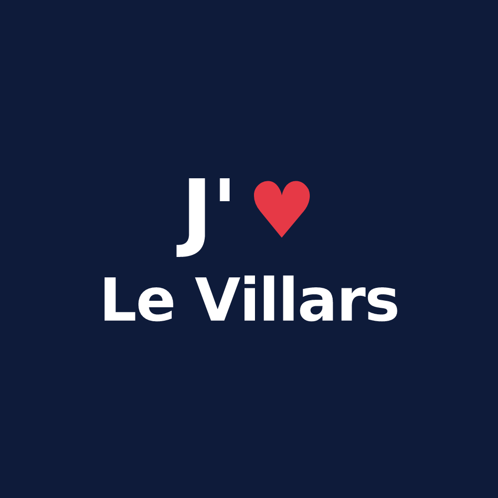 T-shirt personnalisé Le Villars — design J'aime Le Villars