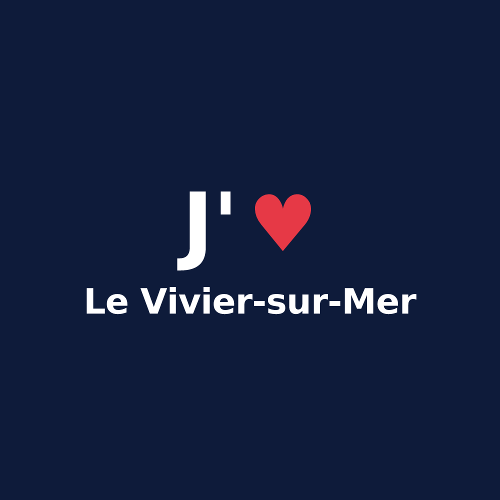 T-shirt personnalisé Le Vivier-sur-Mer — design J'aime Le Vivier-sur-Mer