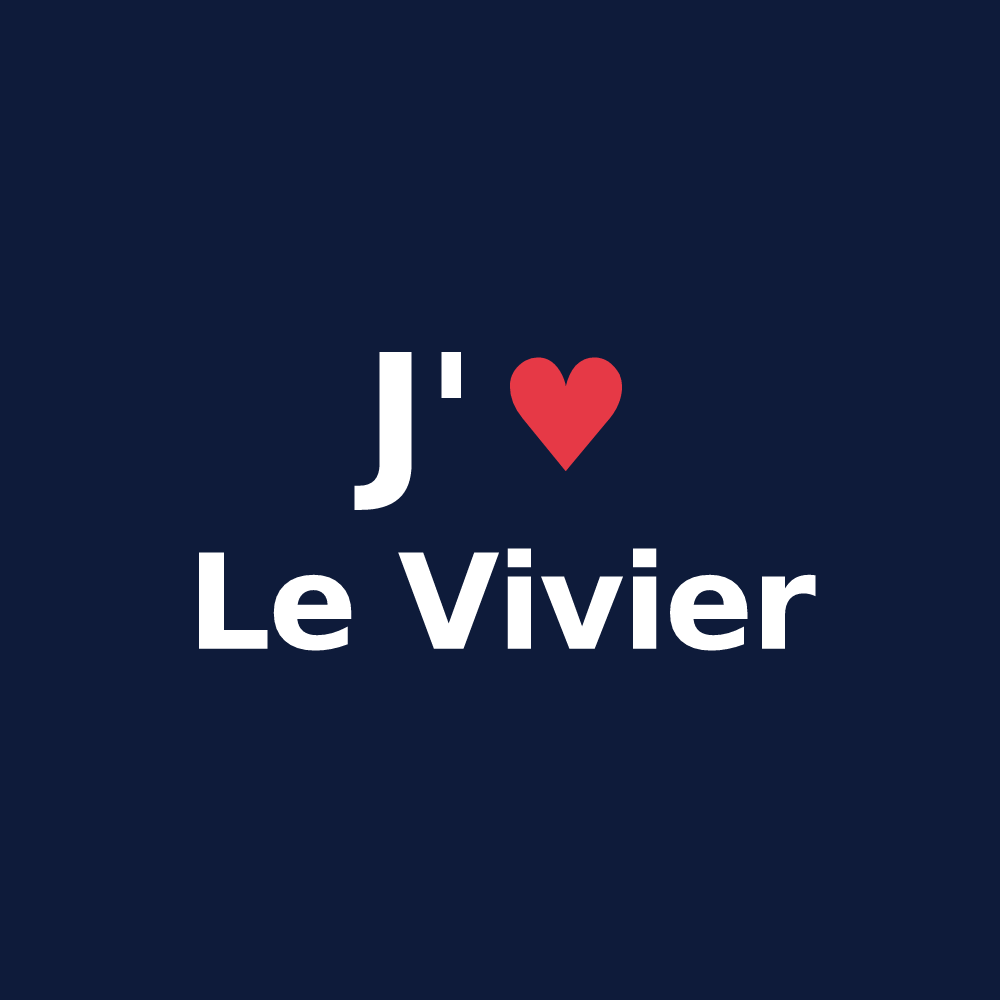 T-shirt personnalisé Le Vivier — design J'aime Le Vivier