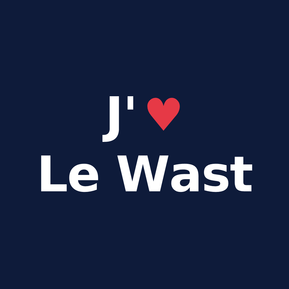 T-shirt personnalisé Le Wast — design J'aime Le Wast