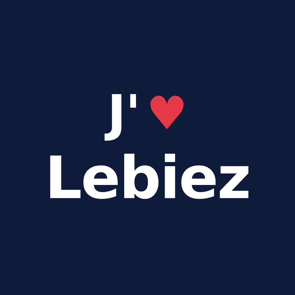 T-shirt personnalisé Lebiez — design J'aime Lebiez