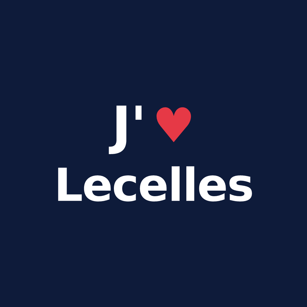 T-shirt personnalisé Lecelles — design J'aime Lecelles