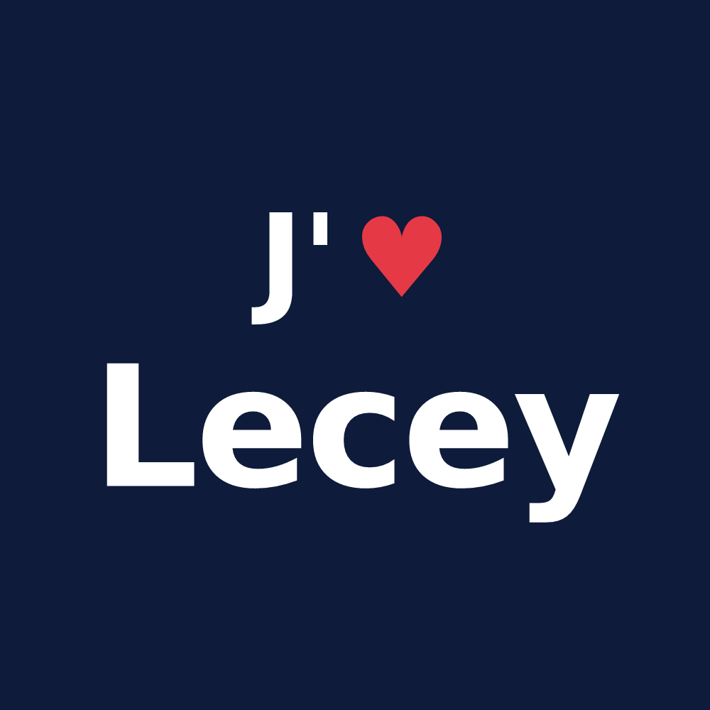 T-shirt personnalisé Lecey — design J'aime Lecey
