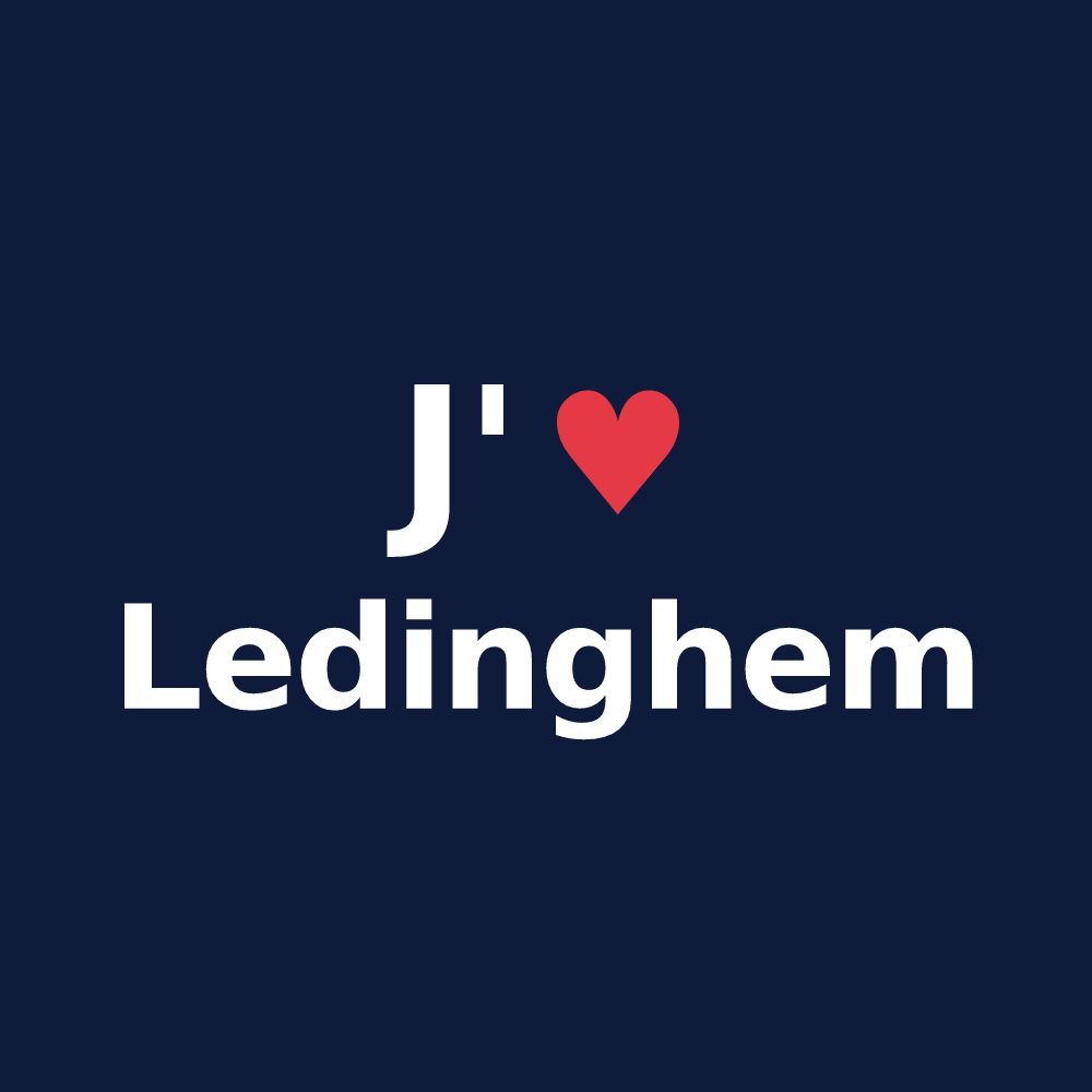 T-shirt personnalisé Ledinghem — design J'aime Ledinghem