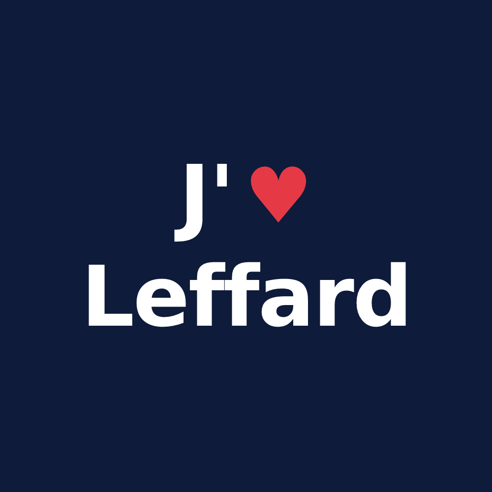 T-shirt personnalisé Leffard — design J'aime Leffard