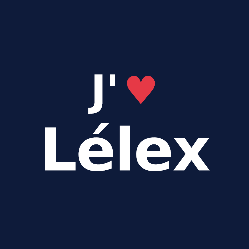 T-shirt personnalisé Lélex — design J'aime Lélex