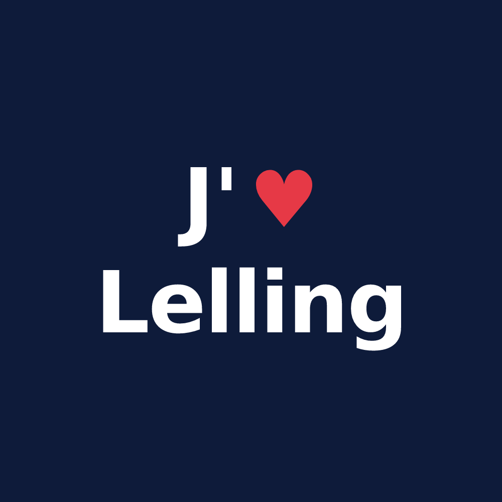T-shirt personnalisé Lelling — design J'aime Lelling