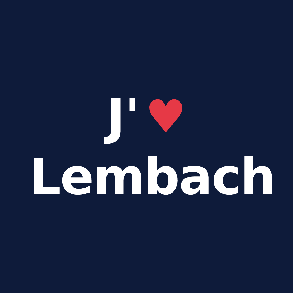 T-shirt personnalisé Lembach — design J'aime Lembach