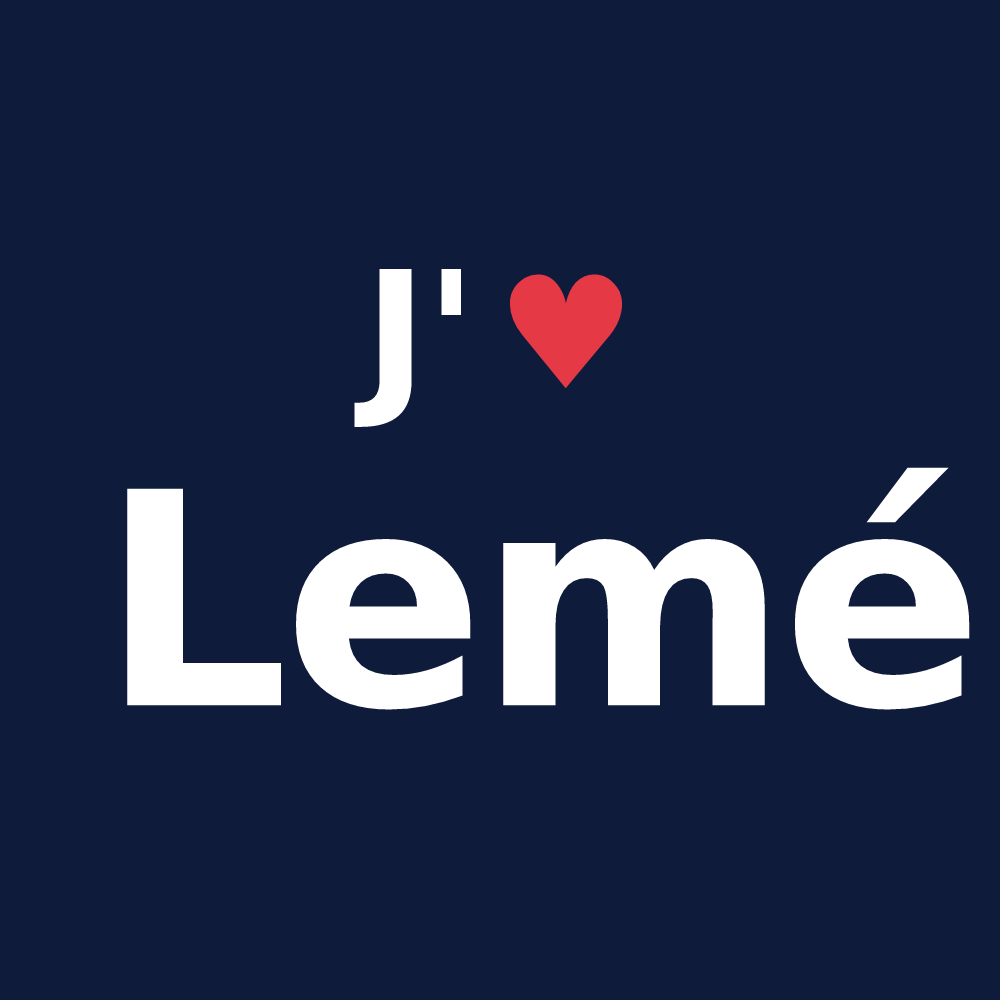 T-shirt personnalisé Lemé — design J'aime Lemé