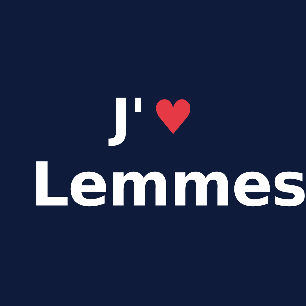 T-shirt personnalisé Lemmes — design J'aime Lemmes