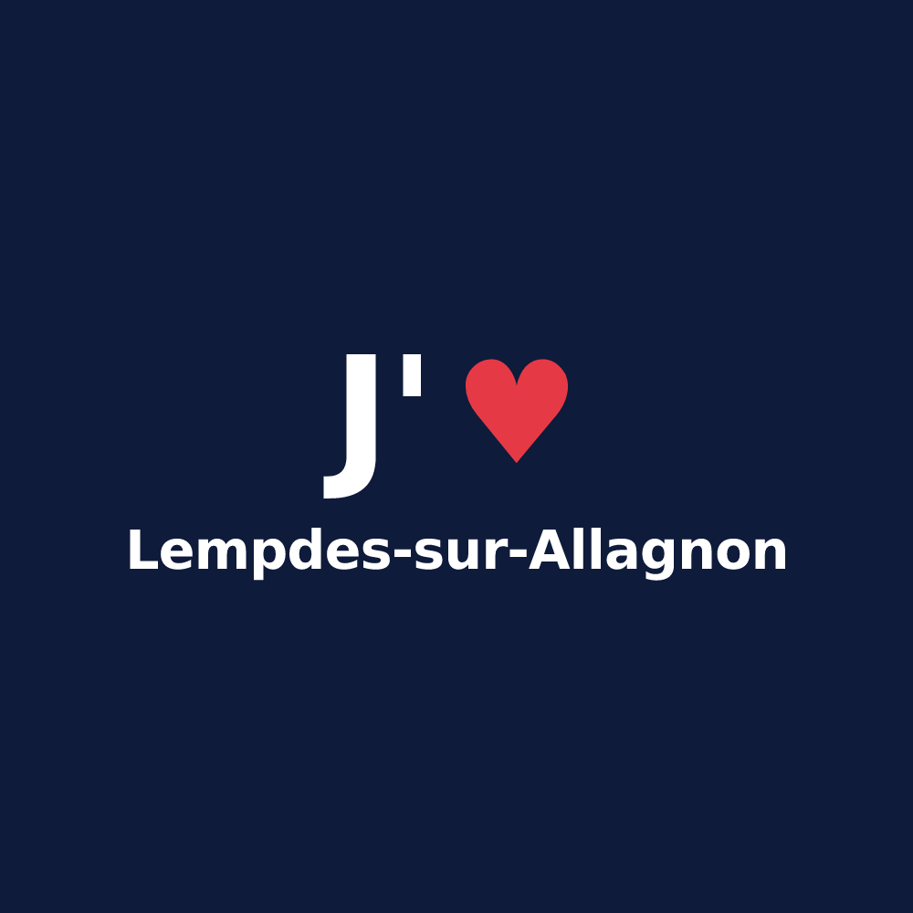 T-shirt personnalisé Lempdes-sur-Allagnon — design J'aime Lempdes-sur-Allagnon