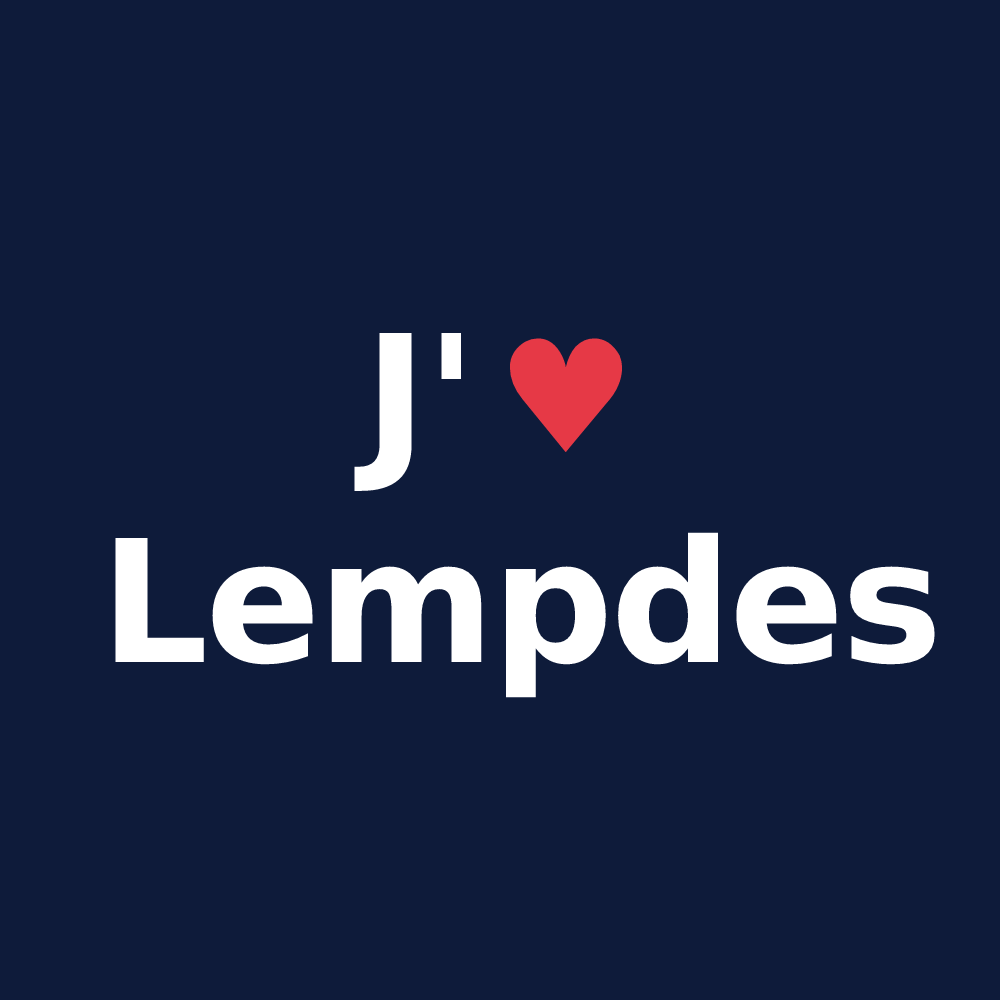 T-shirt personnalisé Lempdes — design J'aime Lempdes