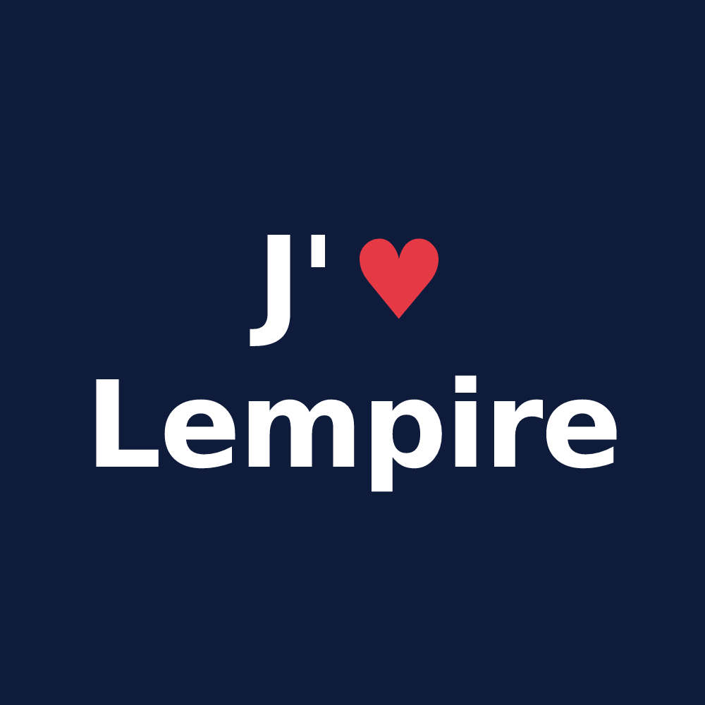 T-shirt personnalisé Lempire — design J'aime Lempire