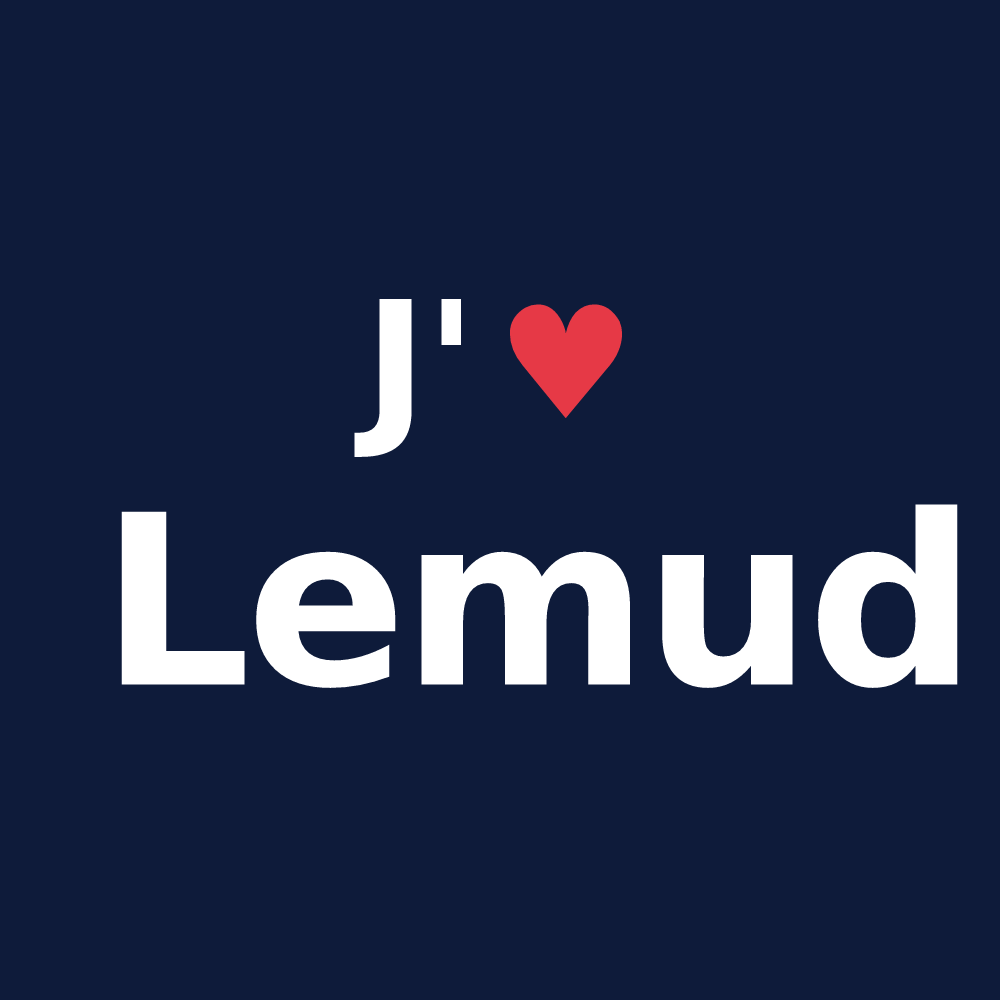 T-shirt personnalisé Lemud — design J'aime Lemud