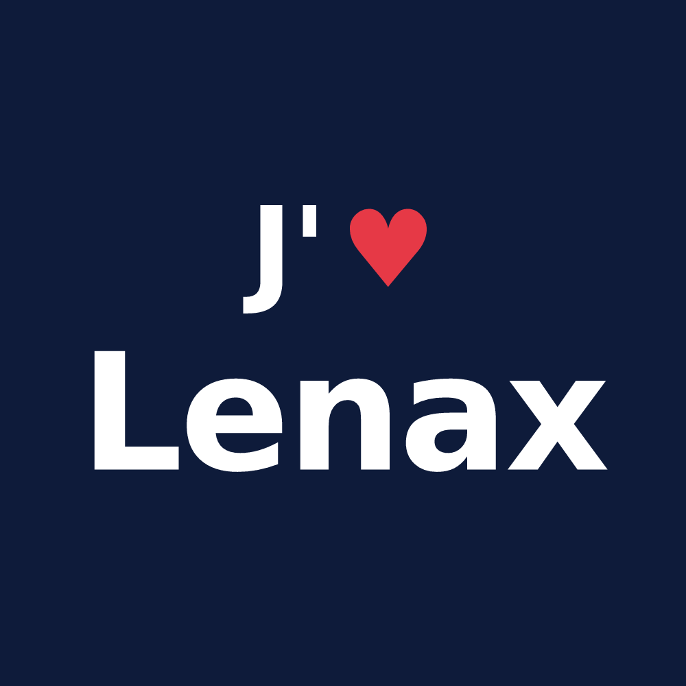 T-shirt personnalisé Lenax — design J'aime Lenax