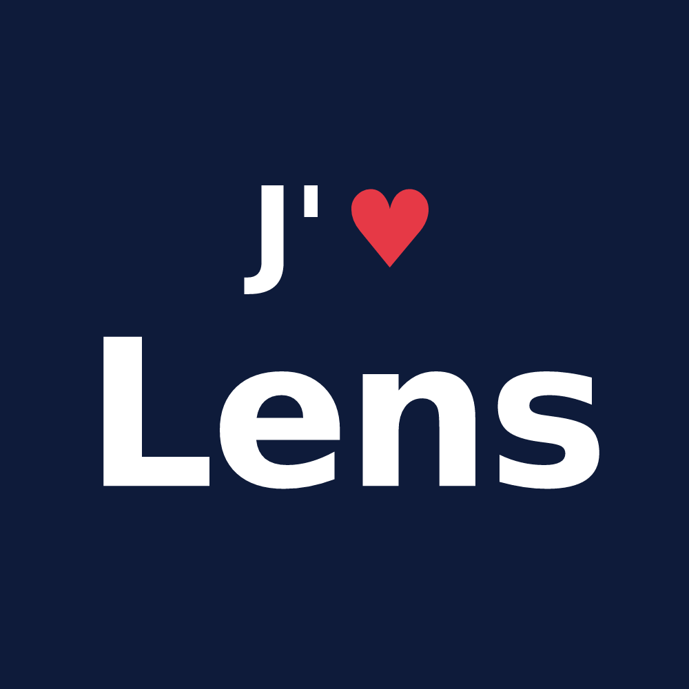 T-shirt personnalisé Lens — design J'aime Lens