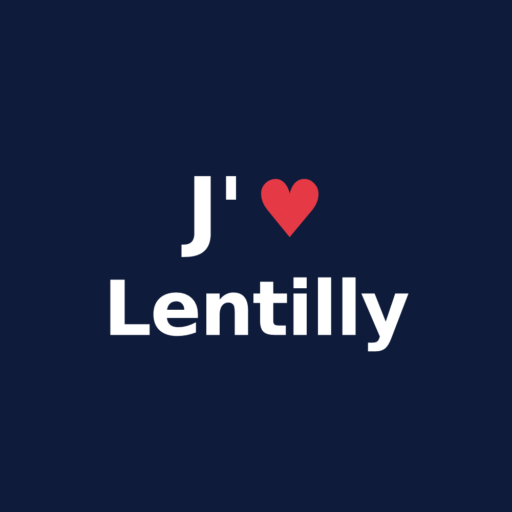 T-shirt personnalisé Lentilly — design J'aime Lentilly