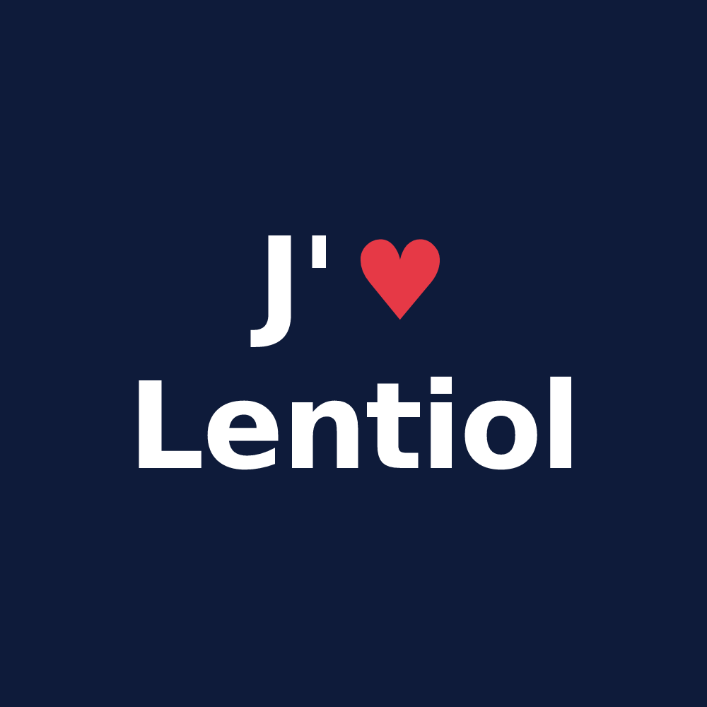 T-shirt personnalisé Lentiol — design J'aime Lentiol