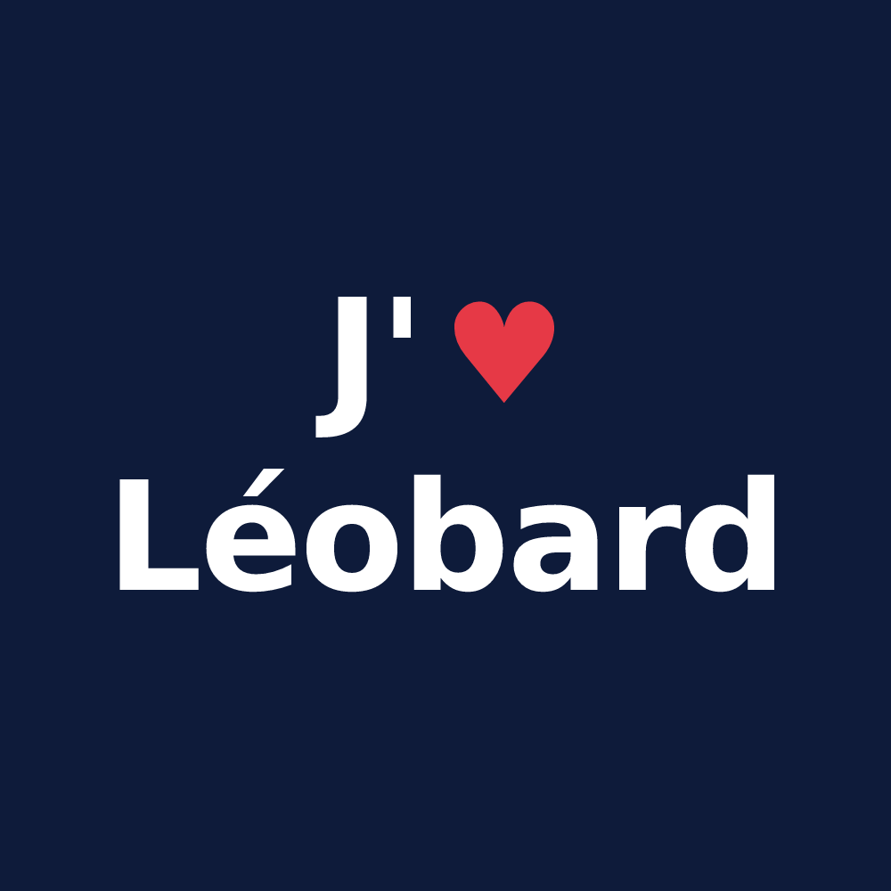 T-shirt personnalisé Léobard — design J'aime Léobard