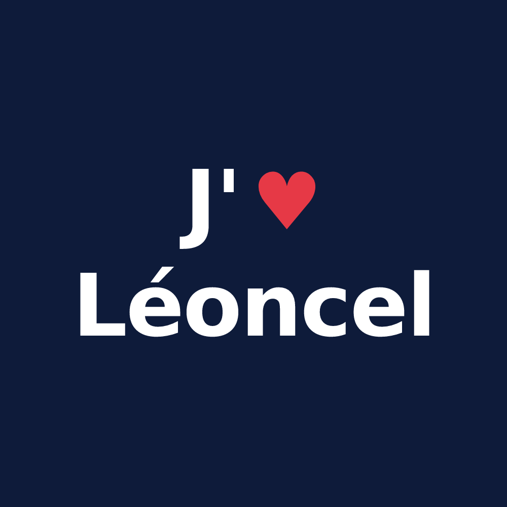T-shirt personnalisé Léoncel — design J'aime Léoncel