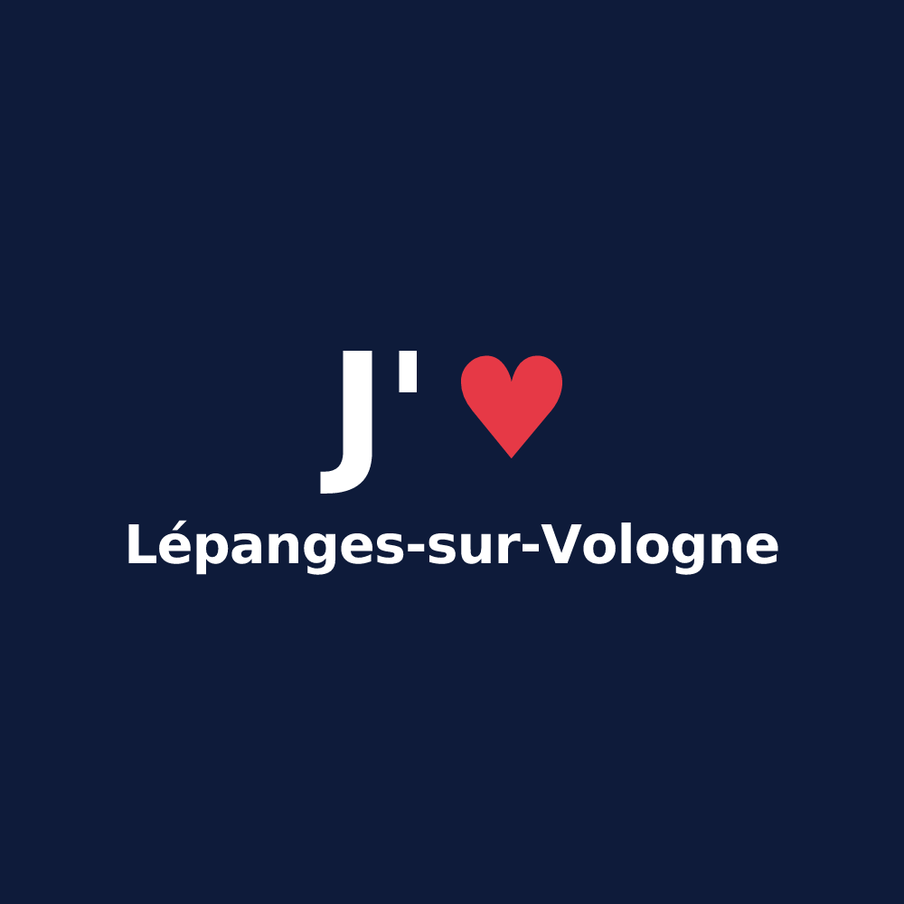 T-shirt personnalisé Lépanges-sur-Vologne — design « J'aime Lépanges-sur-Vologne » imprimé sur le t-shirt